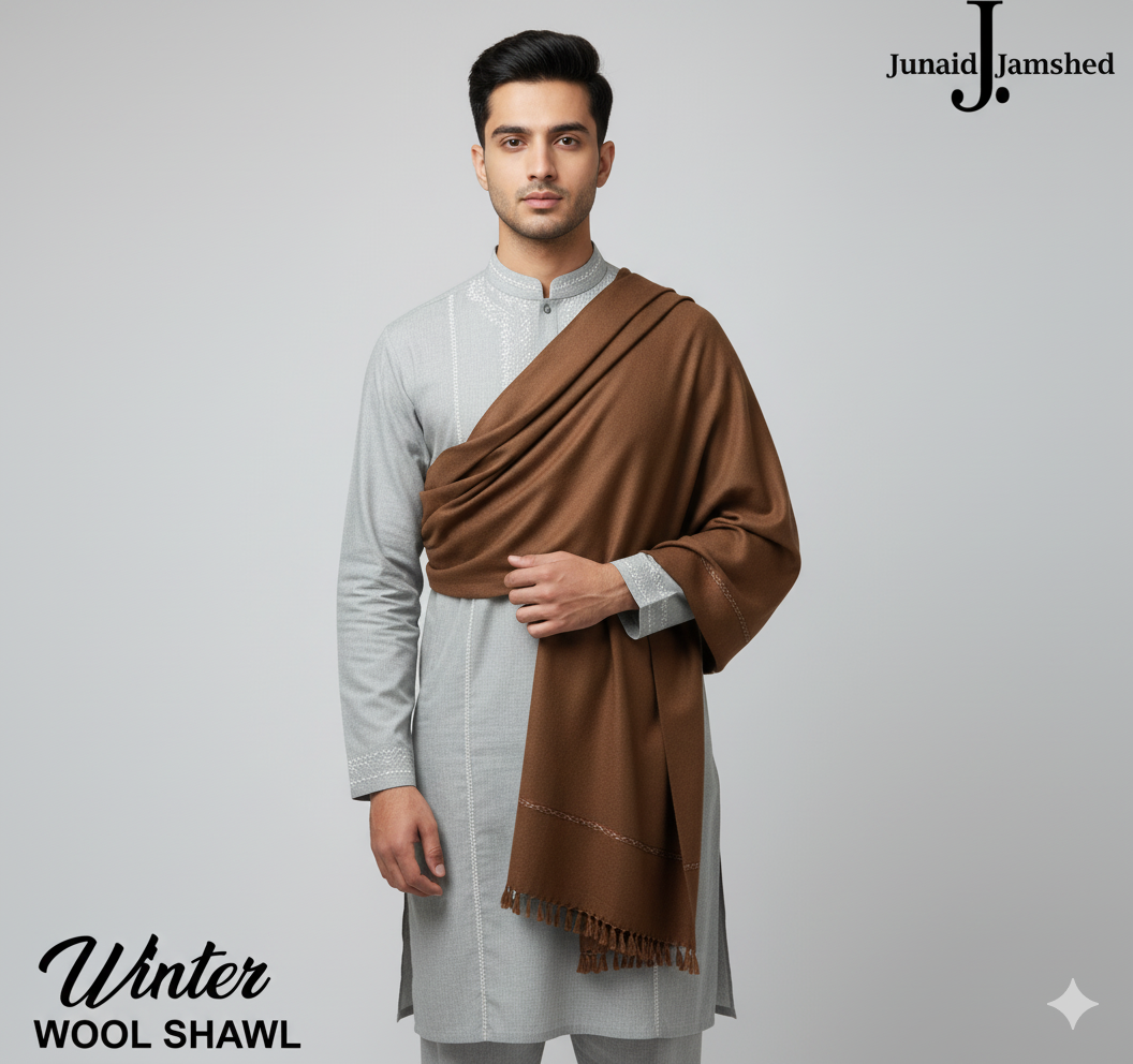J. GENTS WOOL SHAWL BROWN