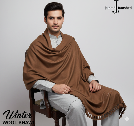 J. GENTS WOOL SHAWL BROWN
